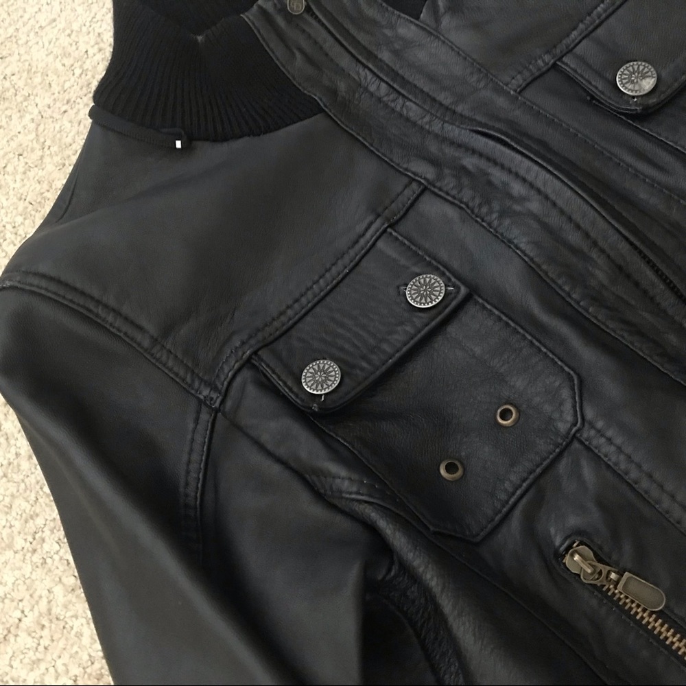 Real leather black jacket